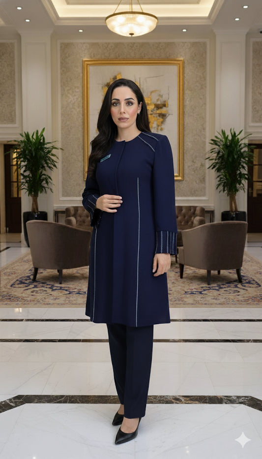 Long-sleeved, wrinkle-free, practical for all occasions.